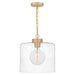 Quoizel ABR1512AB Abner One Light Mini Pendant, Aged Brass Main Image.jpg