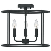 Quoizel ABR1714MBK Abner Three Light Semi Flush Mount, Matte Black Main Image.jpg