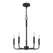 Quoizel ABR5018MBK Abner Five Light Chandelier, Matte Black Main Image.jpg