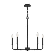 Quoizel ABR5024MBK Abner Five Light Chandelier, Matte Black Main Image.jpg