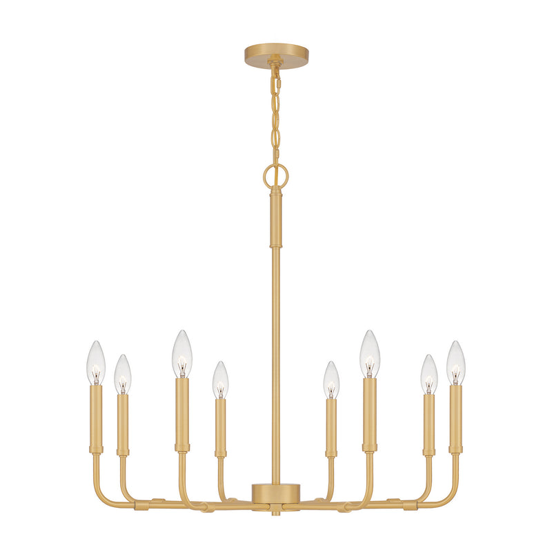 Quoizel ABR5028AB Abner Eight Light Chandelier, Aged Brass Main Image.jpg