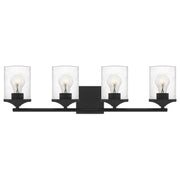 Quoizel ABR8628MBK Abner Four Light Bath, Matte Black Main Image.jpg