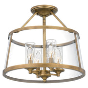 Quoizel BAW1716WS Barlow Four Light Semi-Flush Mount, Weathered Brass Main Image.jpg