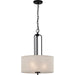 Quoizel BLA2816MBK Blanche Three Light Pendant, Matte Black Main Image.jpg