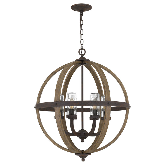 Quoizel FSN3525RK Fusion Six Light Pendant, Rustic Black Main Image.jpg