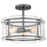 Quoizel FTS1716MM Fortress Three Light Semi Flush Mount, Mottled Silver Main Image.jpg