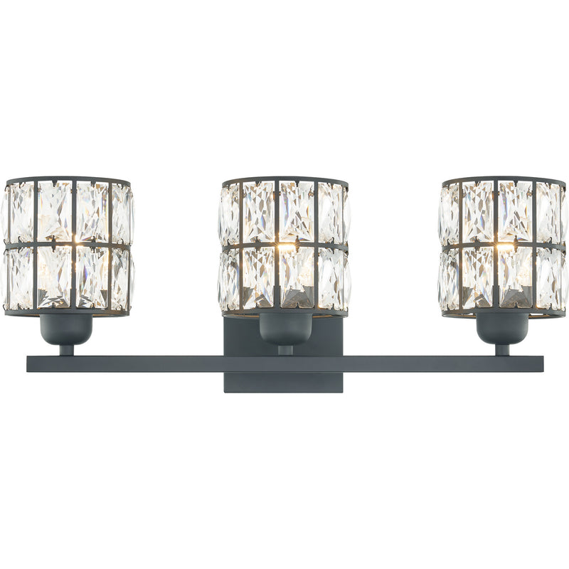 Quoizel GIB8622MBK Gibson Three Light Bath, Matte Black Main Image.jpg