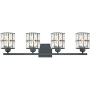 Quoizel GIB8630MBK Gibson Four Light Bath, Matte Black Main Image.jpg