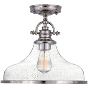 Quoizel GRTS1714BN Grant One Light Semiflush Mount, Brushed Nickel Main Image.jpg