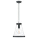 Quoizel QP5260MB Bristol One Light Mini Pendant, Mottled Black Main Image.jpg