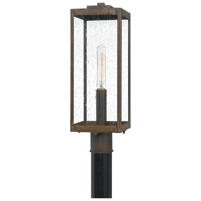 Quoizel WVR9007IZ Westover One Light Outdoor Post Mount, Industrial Bronze Main Image.jpg