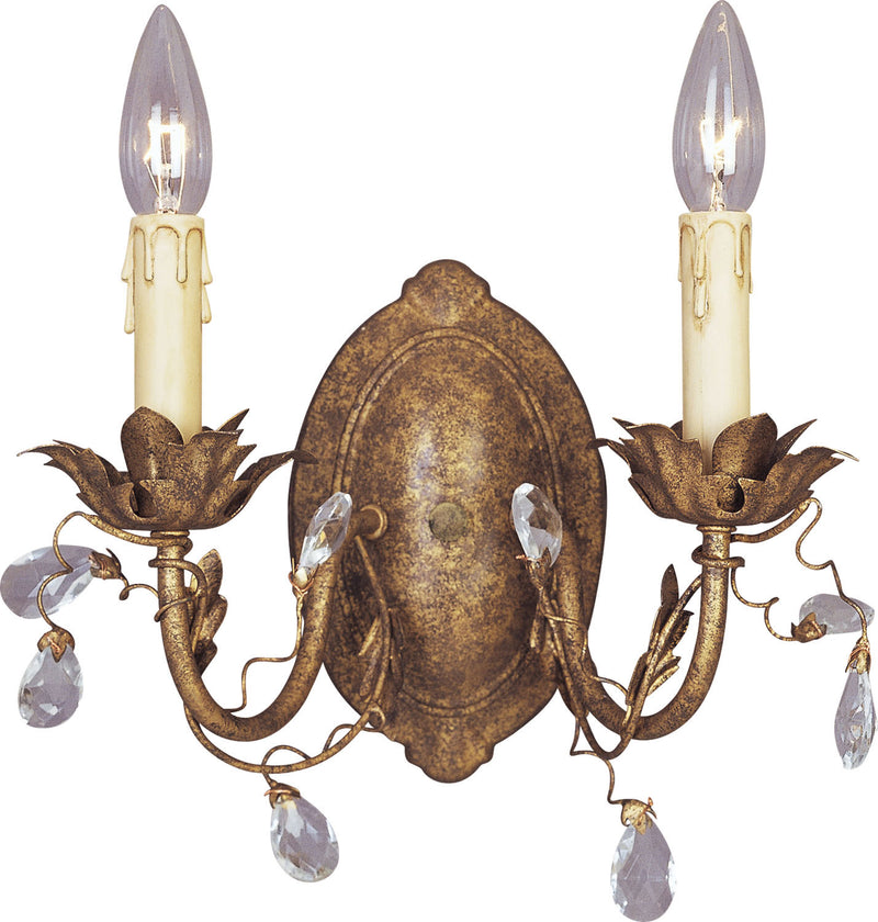 Maxim 2857EG Elegante Two Light Wall Sconce, Etruscan Gold Main Image.jpg