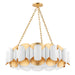 Hudson Valley 8534-GL/WH Banks 12 Light Chandelier, Gold Leaf/White Main Image.jpg