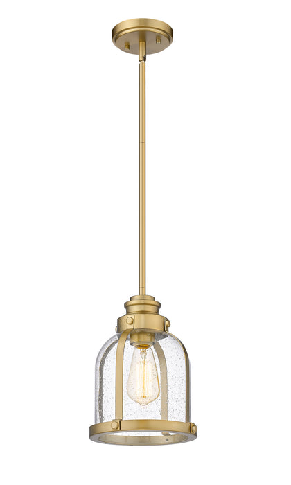 Z-Lite 337MP-HBR Burren One Light Mini Pendant, Heritage Brass Main Image.jpg