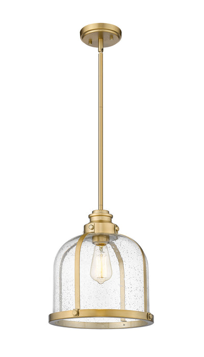 Z-Lite 337P12HBR Burren One Light Pendant, Heritage Brass Main Image.jpg