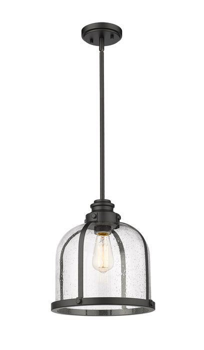 Z-Lite 337P12MB Burren One Light Pendant, Matte Black Main Image.jpg