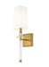 Z-Lite 803-1S-RB-WH Sophia One Light Wall Sconce, Rubbed Brass Main Image.jpg