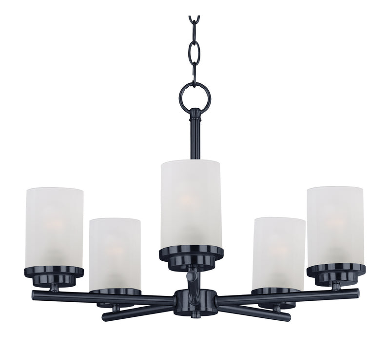 Maxim 10205FTBK Corona Five Light Chandelier, Black Main Image.jpg