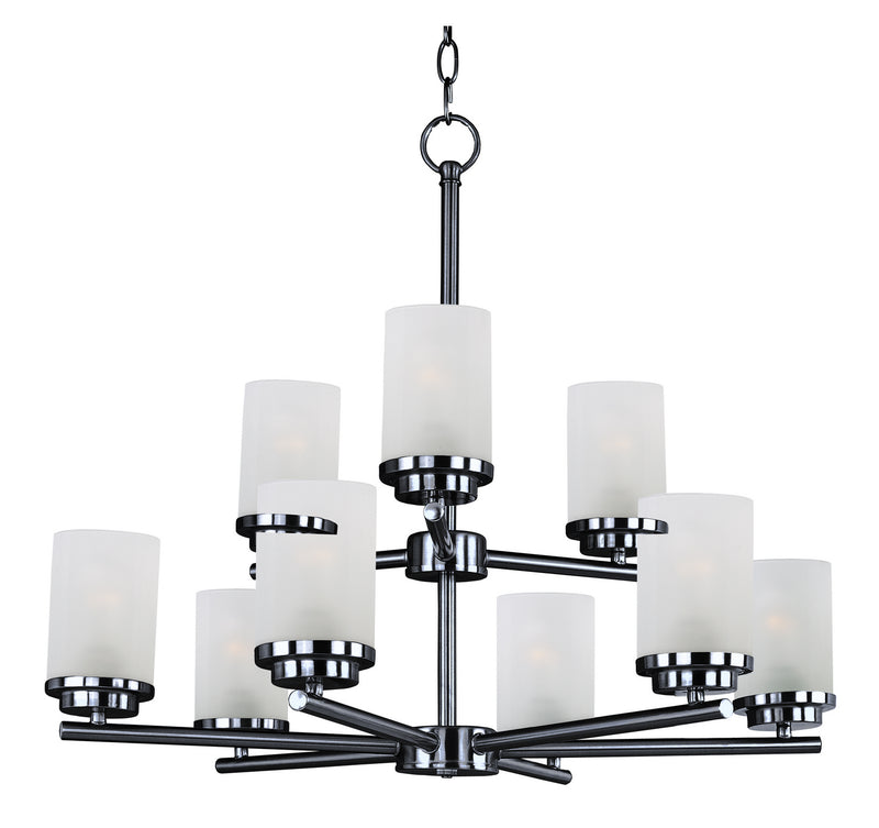 Maxim 10206FTBK Corona Nine Light Chandelier, Black Main Image.jpg