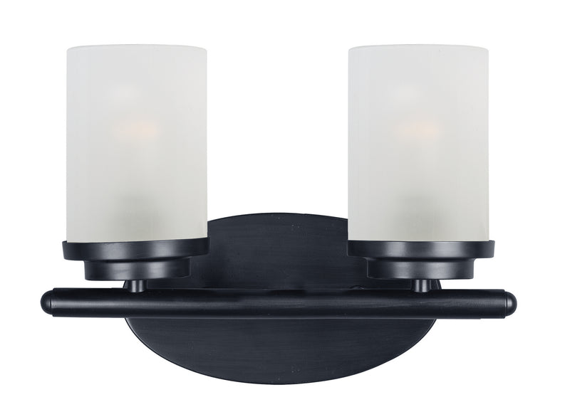 Maxim 10212FTBK Corona Two Light Bath Vanity, Black Main Image.jpg