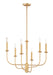 Maxim 10326SBR Wesley Six Light Chandelier, Satin Brass Main Image.jpg
