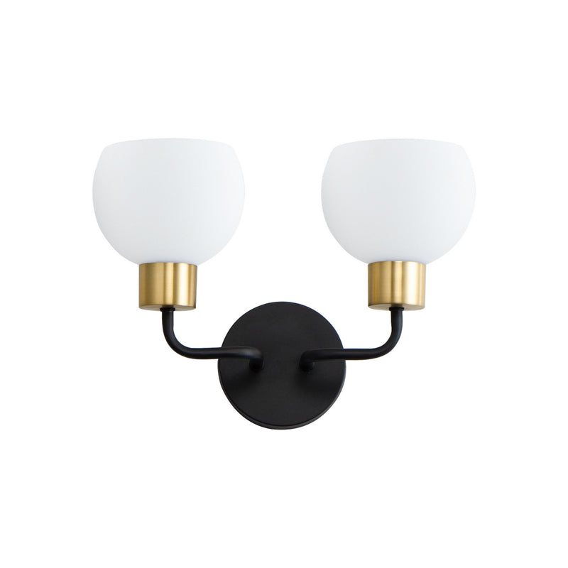 Maxim 11272SWBZSBR Coraline Two Light Wall Sconce, Bronze / Satin Brass Main Image.jpg