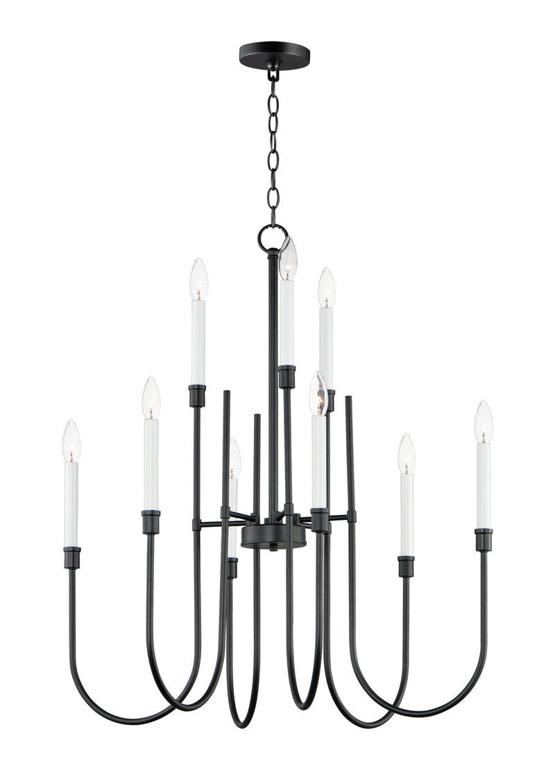 Maxim 11289BK Tux Nine Light Chandelier, Black Main Image.jpg