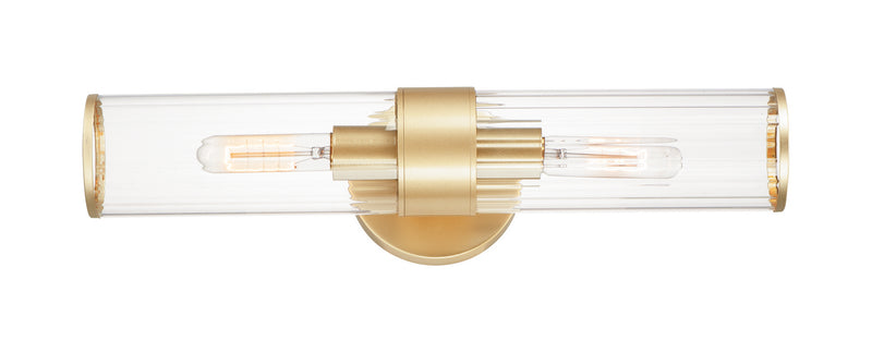 Maxim 11472CRSBR Crosby Two Light Wall Sconce, Satin Brass Main Image.jpg
