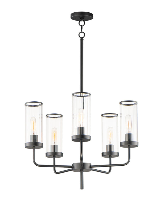 Maxim 11475CRBK Crosby Five Light Chandelier, Black Main Image.jpg