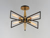 Maxim 11650BKSBR Wings Four Light Flush Mount, Black / Satin Brass Alternate Image 2.jpg