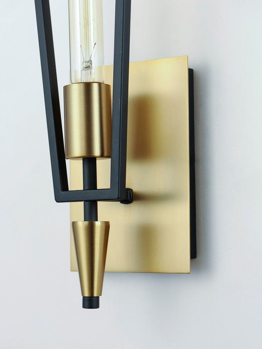 Maxim 11651BKSBR Wings One Light Wall Sconce, Black / Satin Brass Alternate Image 3.jpg