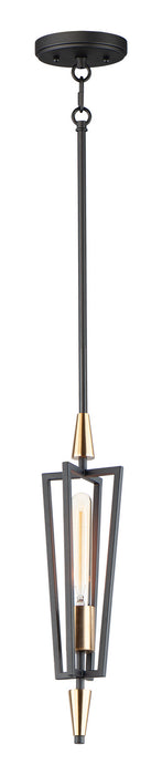 Maxim 11653BKSBR Wings One Light Pendant, Black / Satin Brass Main Image.jpg