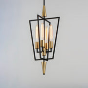 Maxim 11654BKSBR Wings Four Light Pendant, Black / Satin Brass Alternate Image.jpg