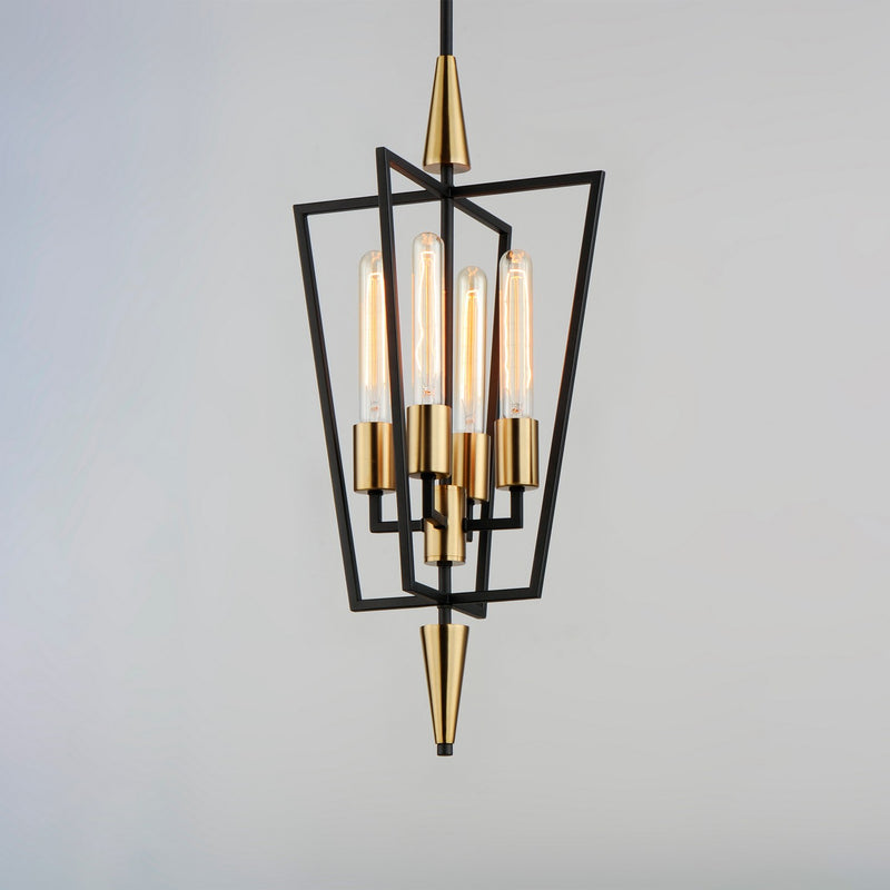 Maxim 11654BKSBR Wings Four Light Pendant, Black / Satin Brass Alternate Image.jpg