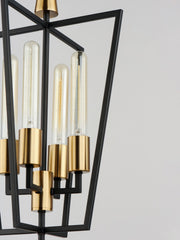 Maxim 11654BKSBR Wings Four Light Pendant, Black / Satin Brass Alternate Image 2.jpg