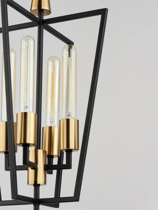 Maxim 11654BKSBR Wings Four Light Pendant, Black / Satin Brass Alternate Image 2.jpg