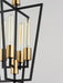 Maxim 11654BKSBR Wings Four Light Pendant, Black / Satin Brass Alternate Image 2.jpg