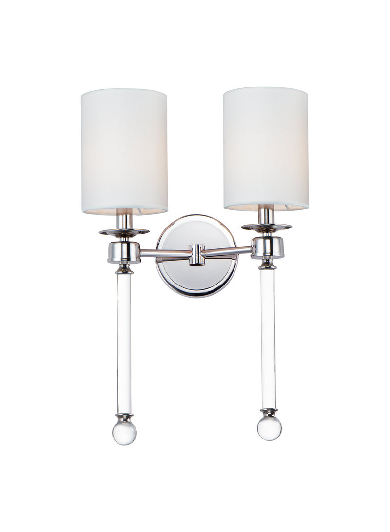 Maxim 16108WTCLPN Lucent Two Light Wall Sconce, Polished Nickel Main Image.jpg