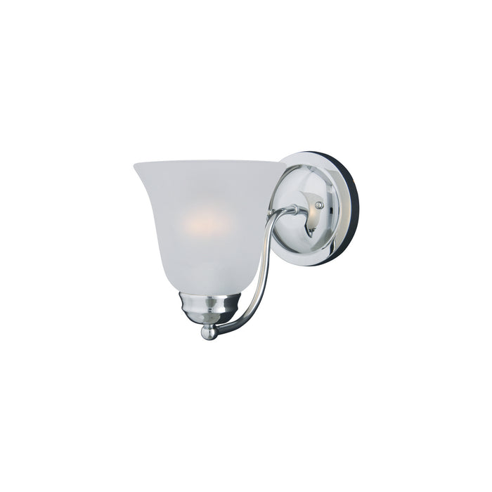 Maxim 2120FTPC Basix One Light Wall Sconce, Polished Chrome Main Image.jpg