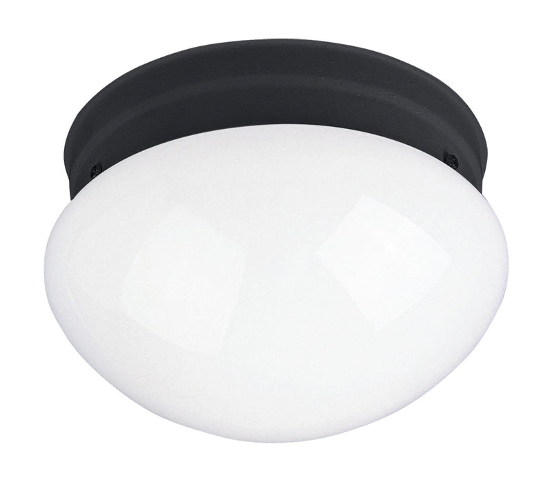 Maxim 5880WTBK Essentials - 588x One Light Flush Mount, Black Main Image.jpg