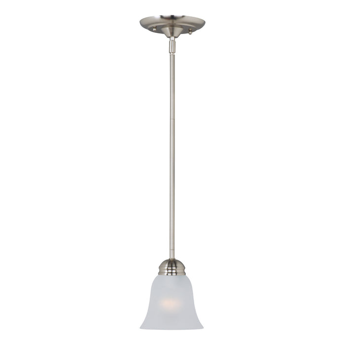 Maxim 91011FTSN Basix One Light Mini Pendant, Satin Nickel Main Image.jpg