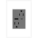 Legrand ARTRUSB156ACM4 Adorne Tamper-Resistant Ultra-Fast USB Type-A/C Outlet, Magnesium Main Image