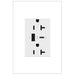 Legrand ARTRUSB206ACW4 Adorne Tamper-Resistant Ultra-Fast USB Type-A/C Outlet, White Main Image