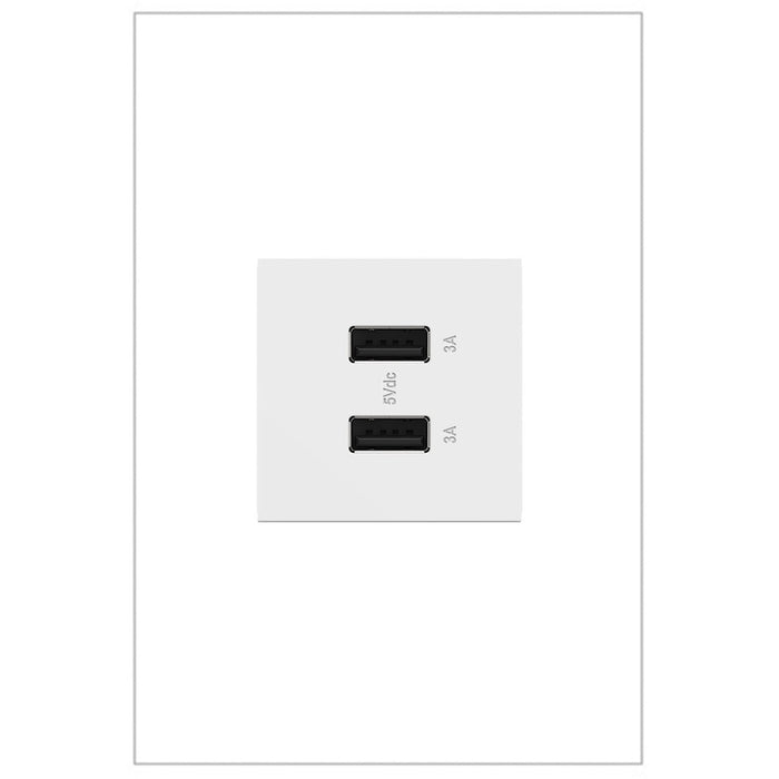 adorne® ARUSB2AA6W4 Ultra-Fast USB Type-A/A Outlet Module, White Main Image.jpg