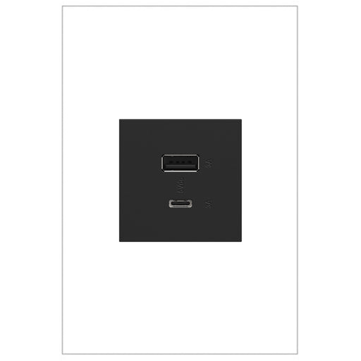 Legrand ARUSB2AC6G4 Adorne USB Type-A/C Outlet Module, Graphite Main Image