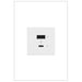 Legrand ARUSB2AC6W4 Adorne USB Type-A/C Outlet Module, White Main Image