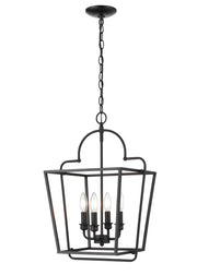 Millennium 3237-MB Four Light Pendant, Matte Black Main Image.jpg