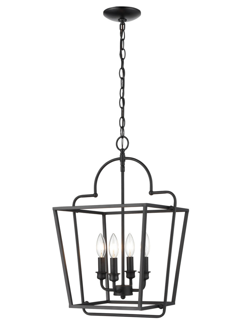 Millennium 3237-MB Four Light Pendant, Matte Black Main Image.jpg