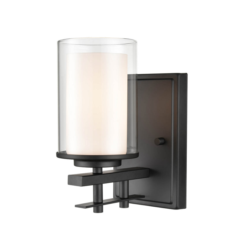 Millennium 5501-MB Huderson One Light Wall Sconce, Matte Black Main Image.jpg