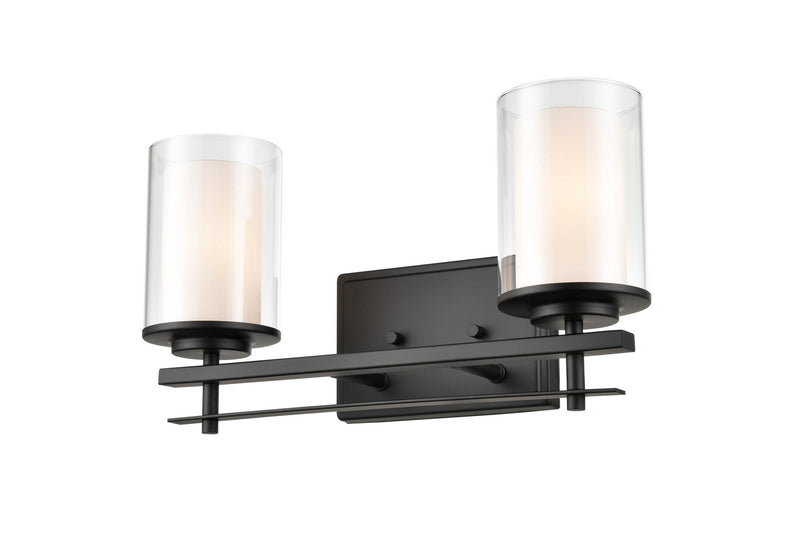 Millennium 5502-MB Huderson Two Light Wall Sconce, Matte Black Main Image.jpg